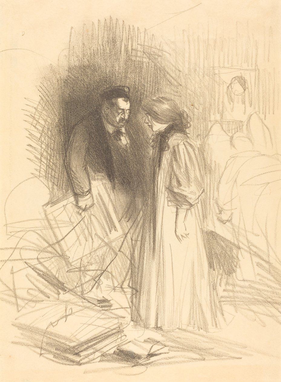"Jeg tør ikke tage dem ned...det ville gøre for ondt på ham." af Jean Louis Forain