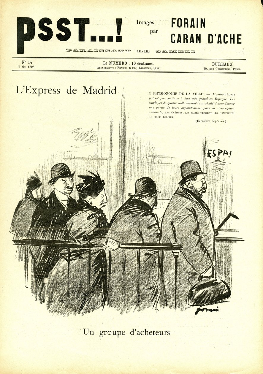 Illustration af Jean-Louis Forain (1852-1931) i Psst...! af Jean Louis Forain