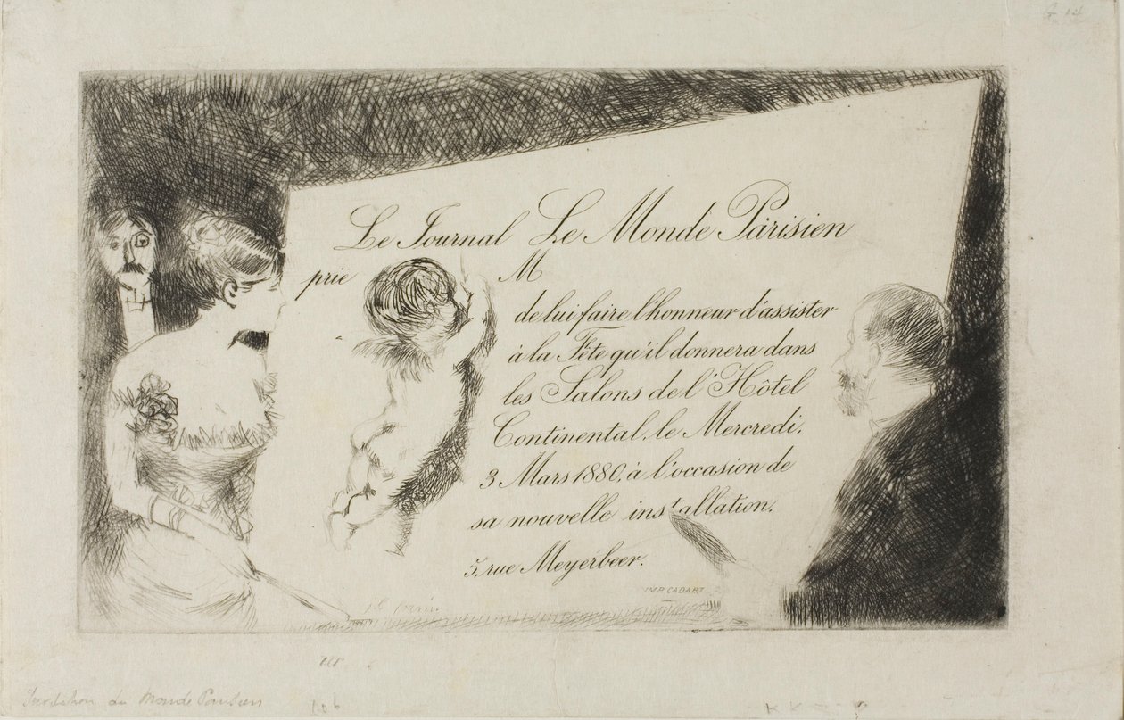 Invitation fra avisen "Le Monde Parisien" af Jean Louis Forain