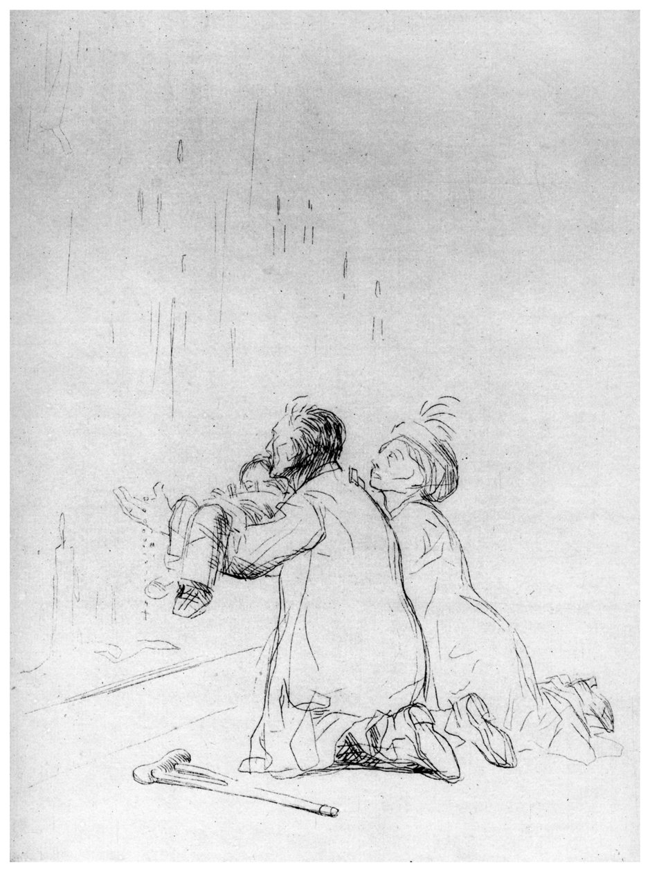 Implorationen ved grotten, c1870-1930 1924 af Jean Louis Forain
