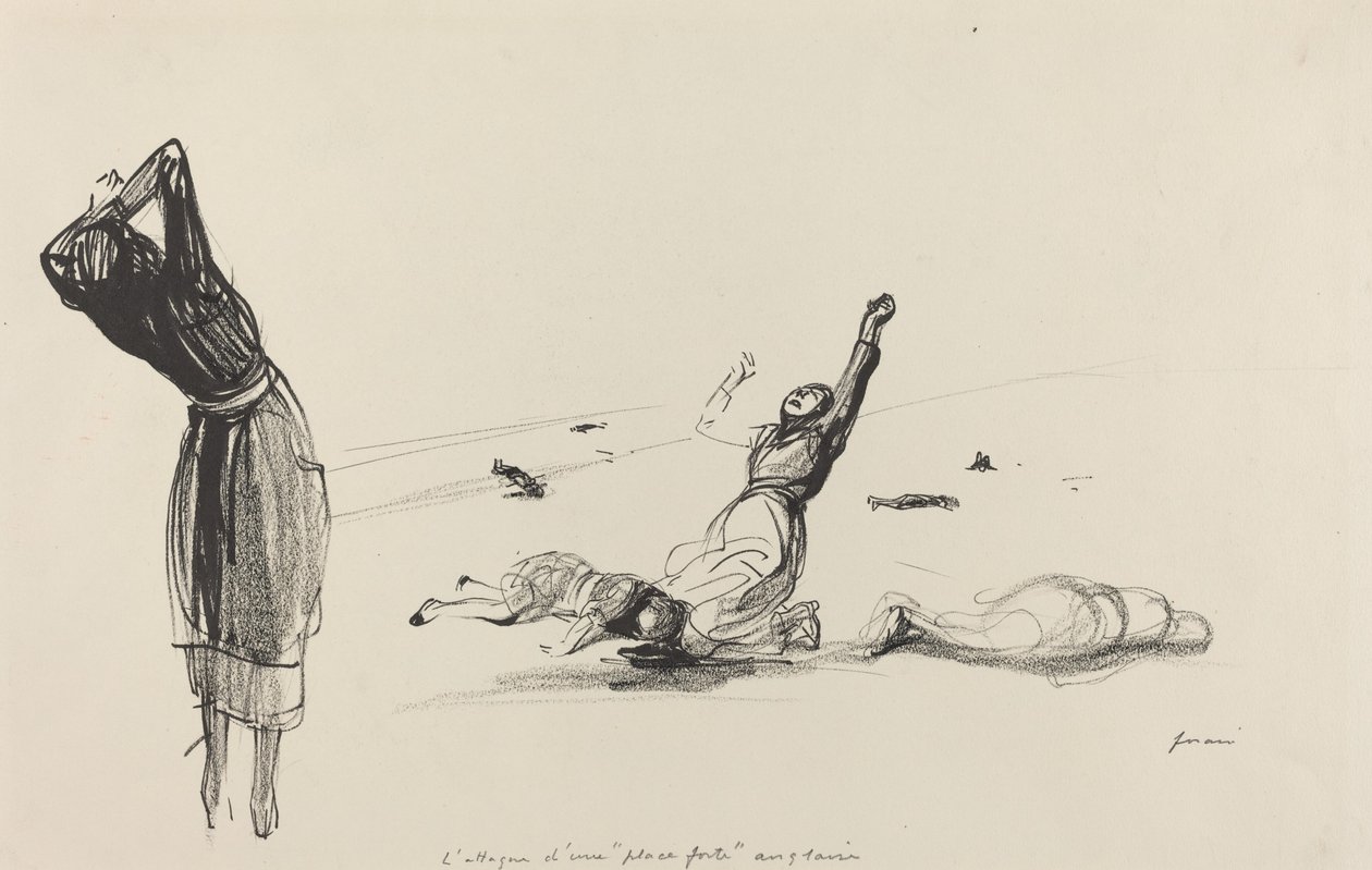 Angrebet på en engelsk højborg, sandsynligvis 1917. af Jean Louis Forain