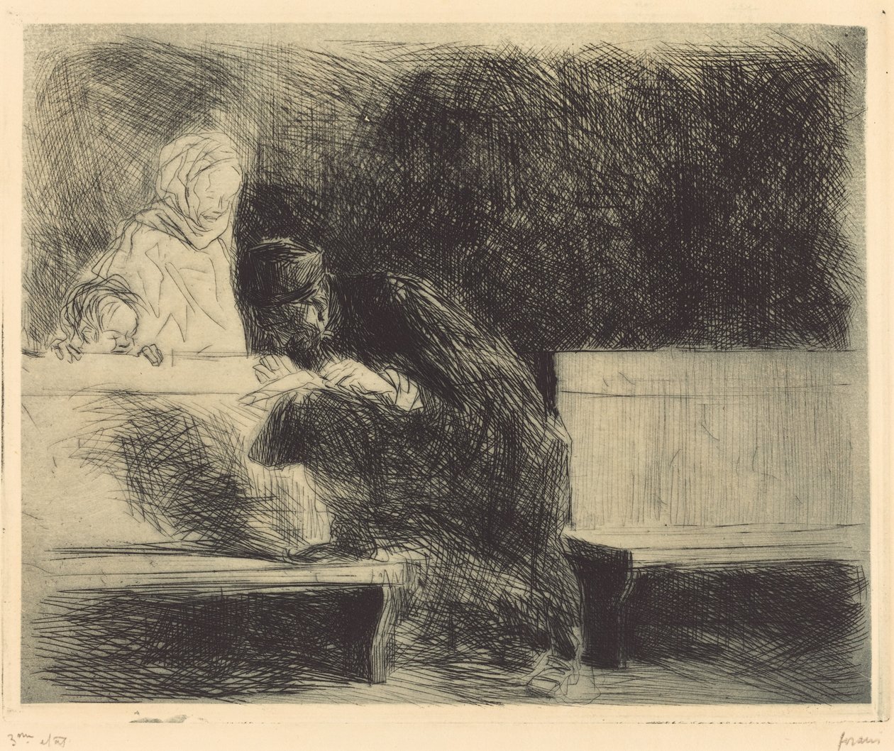 Advokat gennemgår en brief af Jean Louis Forain