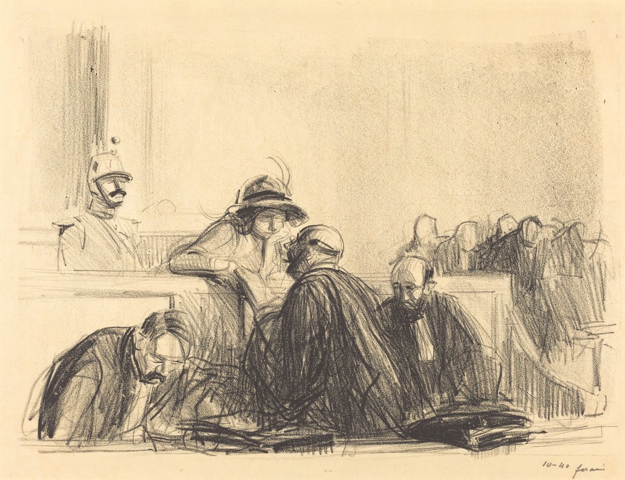 Advokat taler med sin klient af Jean Louis Forain