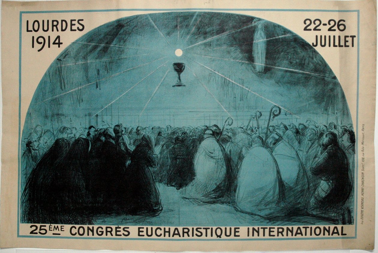 Lourdes, 1914, 25. internationale eukaristiske kongres af Jean Louis Forain