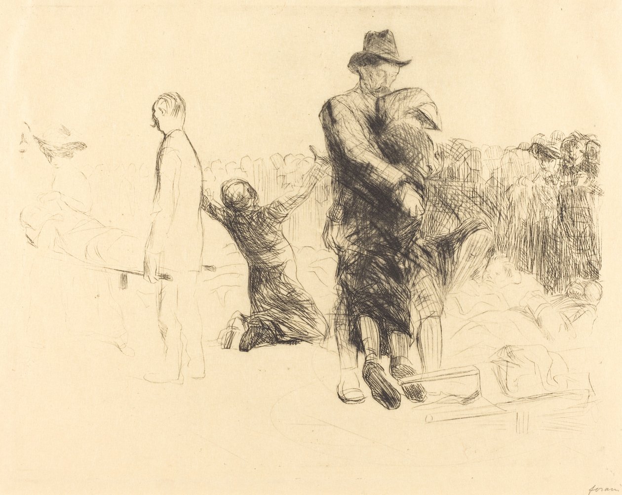 Lourdes, Transport af lammede af Jean Louis Forain