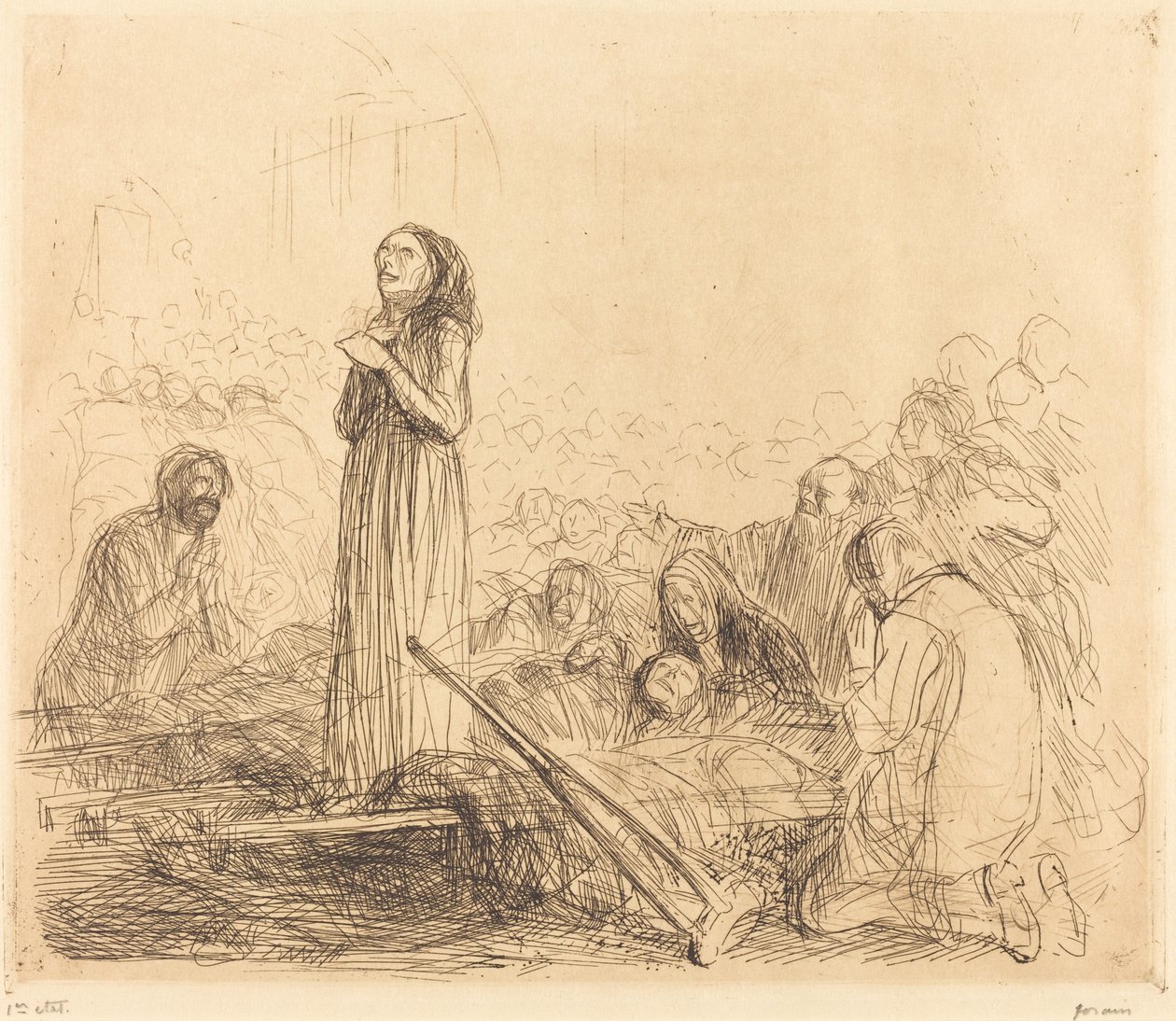 Lourdes, Miraklet (første tallerken) af Jean Louis Forain