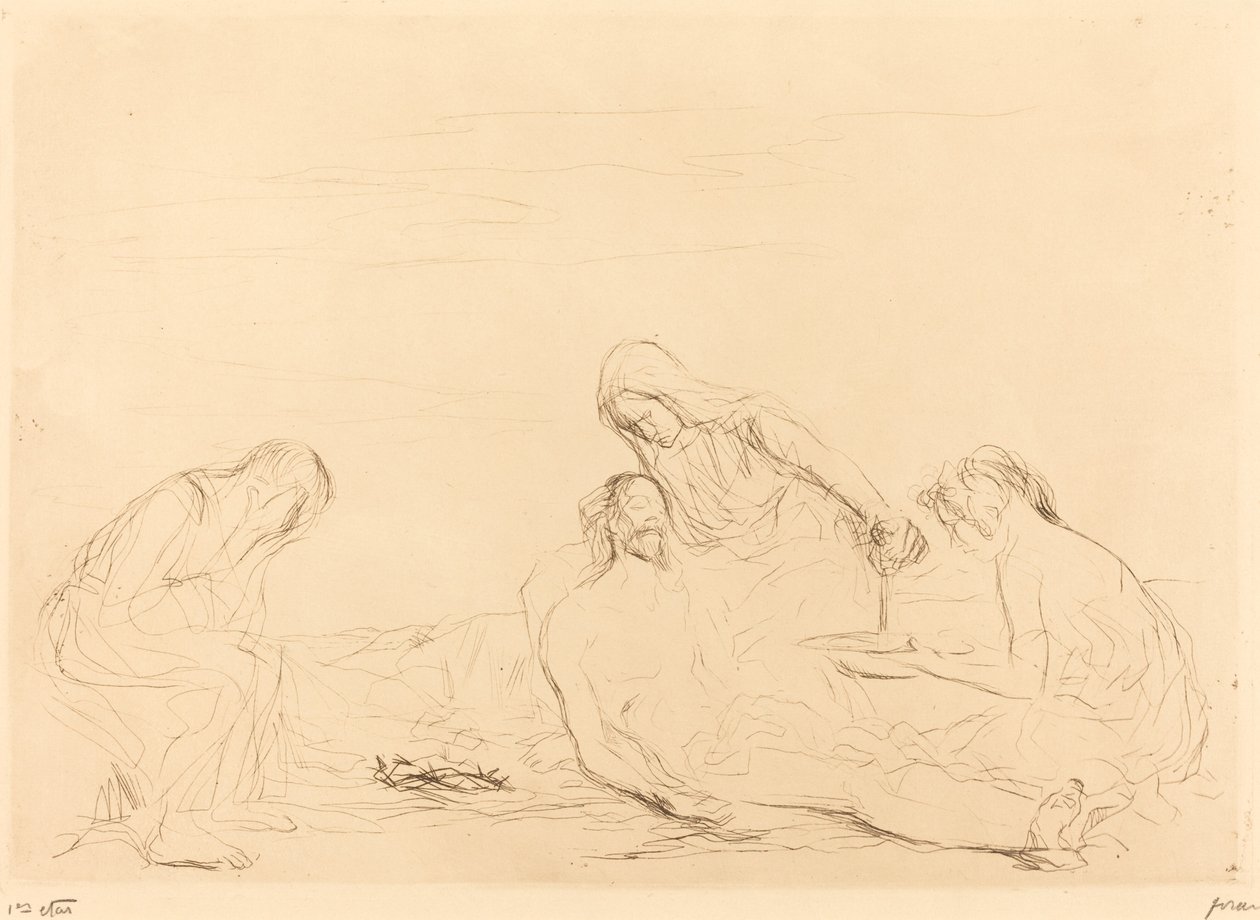 Pietà (tredje tallerken) af Jean Louis Forain