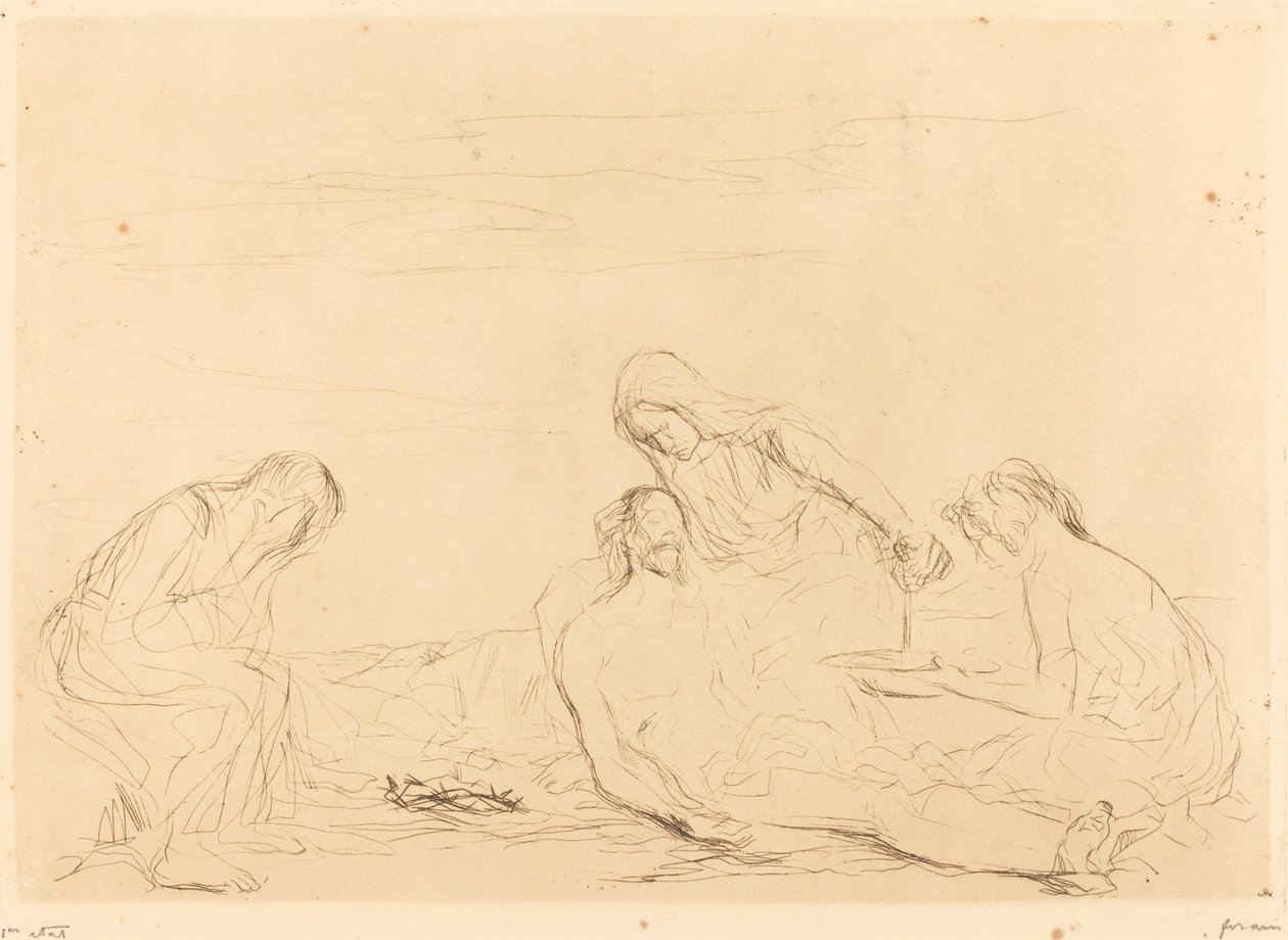 Pietà (tredje tallerken) af Jean Louis Forain