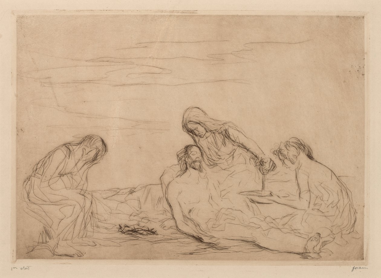 Pietà (tredje tallerken) af Jean Louis Forain