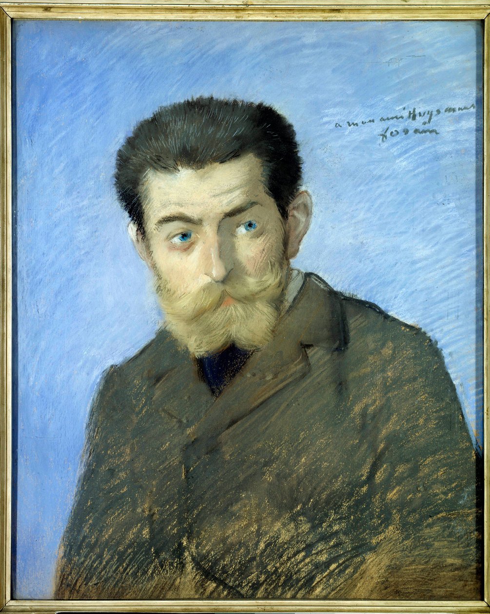 Portræt af den franske forfatter Charles Marie Georges Huysmans dit Joris Karl Huysmans (1848-1907) Pastel af Jean-Louis Forain (1852-1931) Søn. 0,55x0,44 m 1800-tallet - Portræt af den franske forfatter Charles Marie Georges Huysmans kaldet Joris Karl Huy af Jean Louis Forain