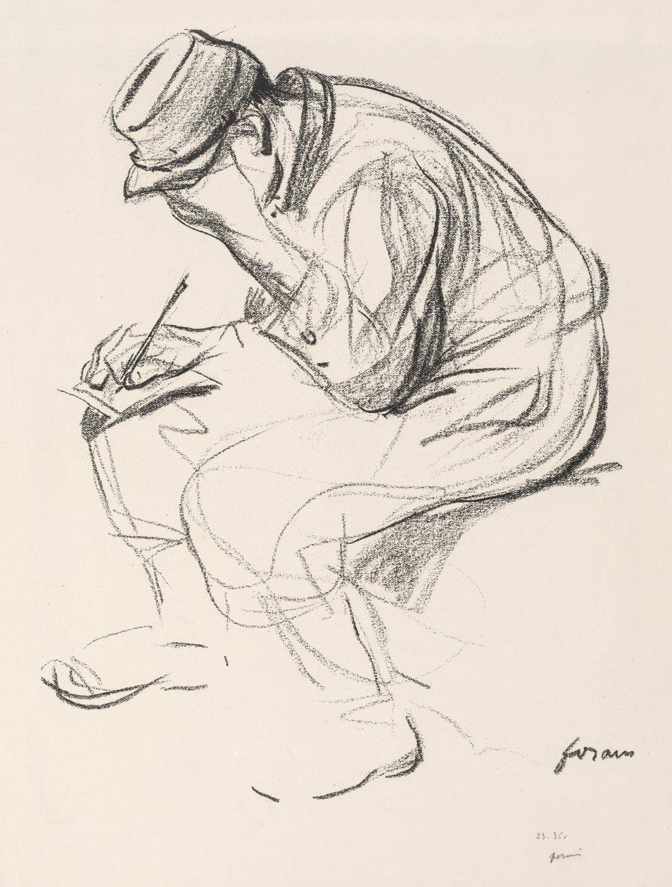 Krigsfange skriver et brev af Jean Louis Forain