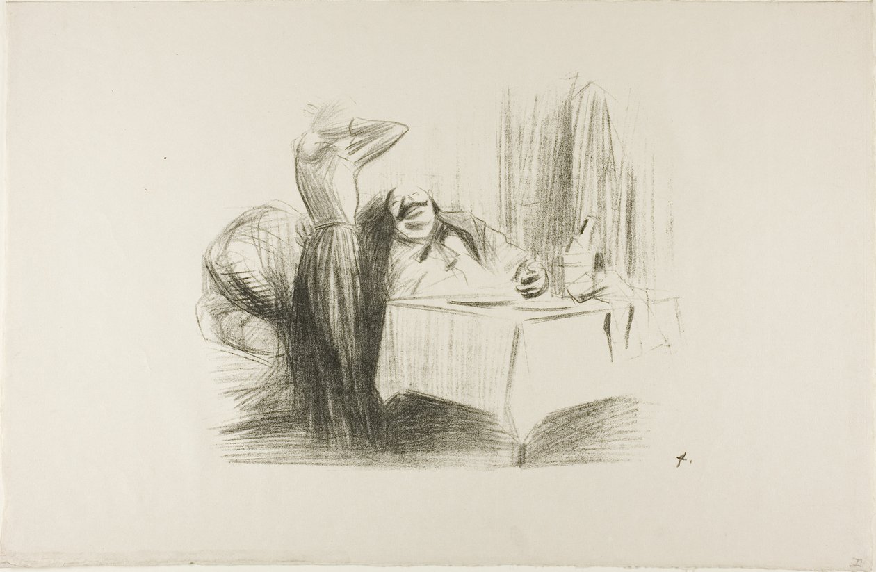 Privat spisestuescene (vandret plade) af Jean Louis Forain