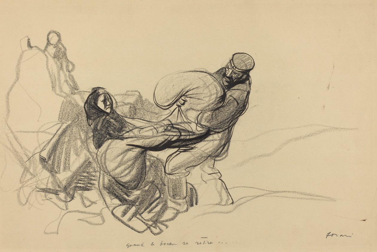 Når Boche trækker sig tilbage..., sandsynligvis 1917. af Jean Louis Forain
