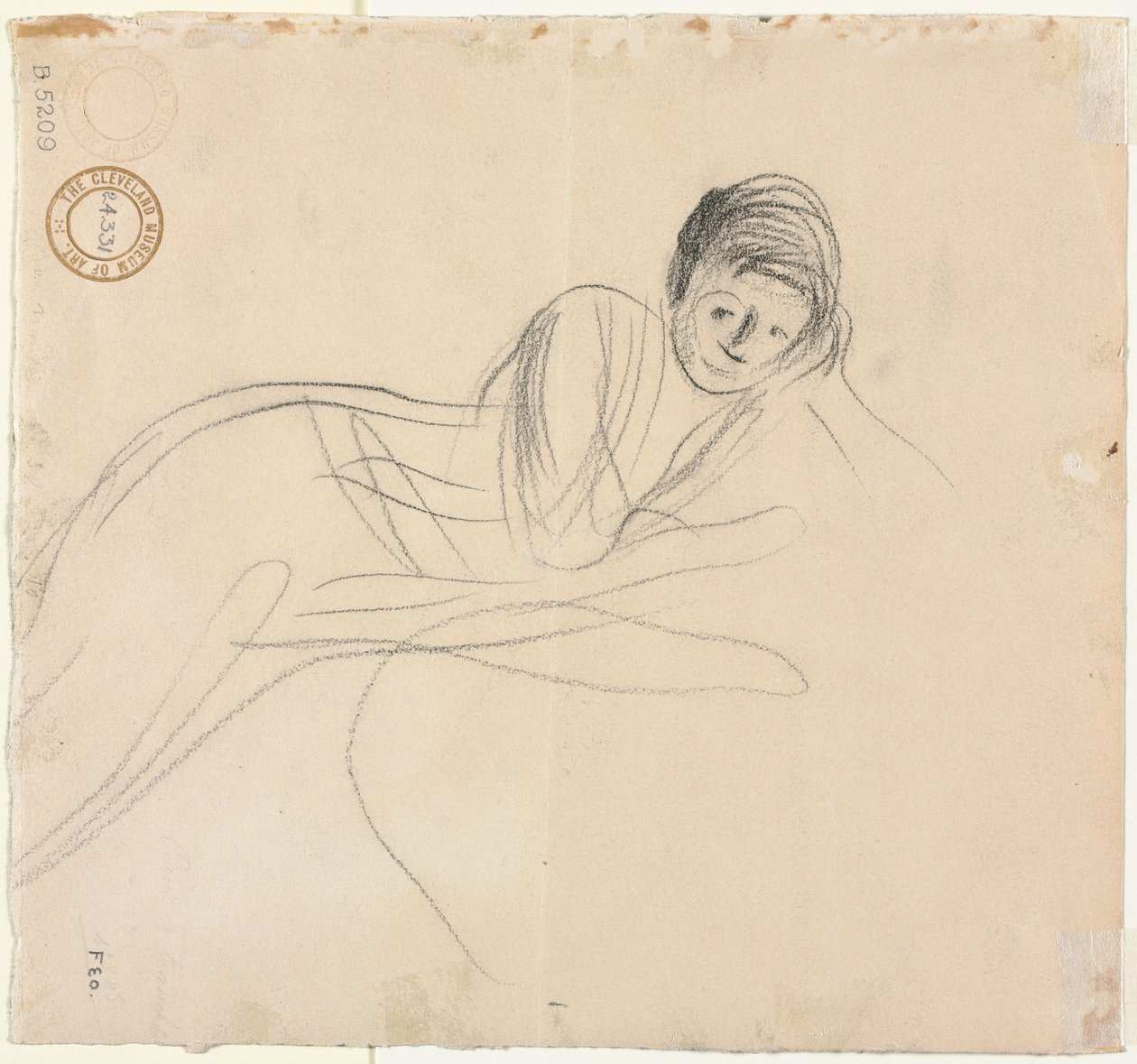 Reclining Woman verso, 1915. af Jean Louis Forain