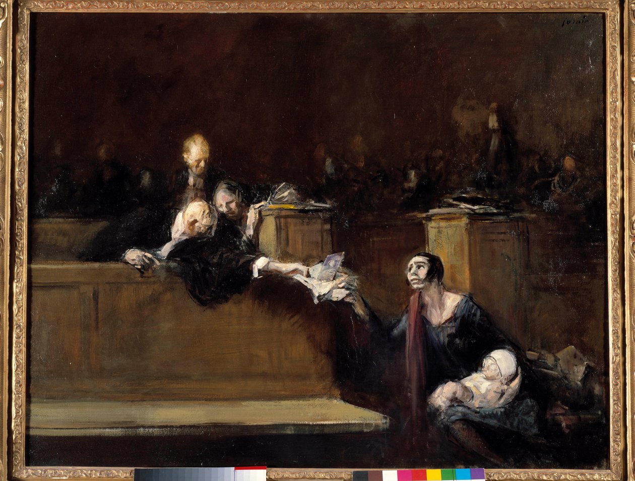 Scene de tribunal Maleri af Jean Louis Forain (1852-1931) 20. århundrede søn. 0,73x0,92 m Paris, Musée du Louvre af Jean Louis Forain