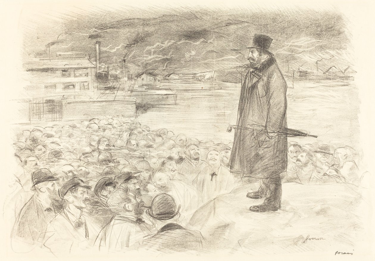 Scene of a Strike (tredje plade) af Jean Louis Forain