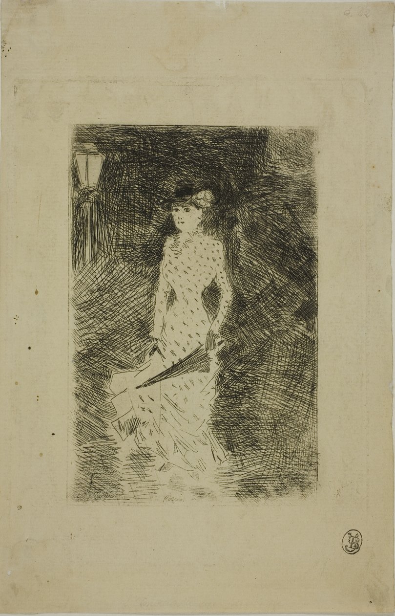 Spadserende kvinde med paraply af Jean Louis Forain