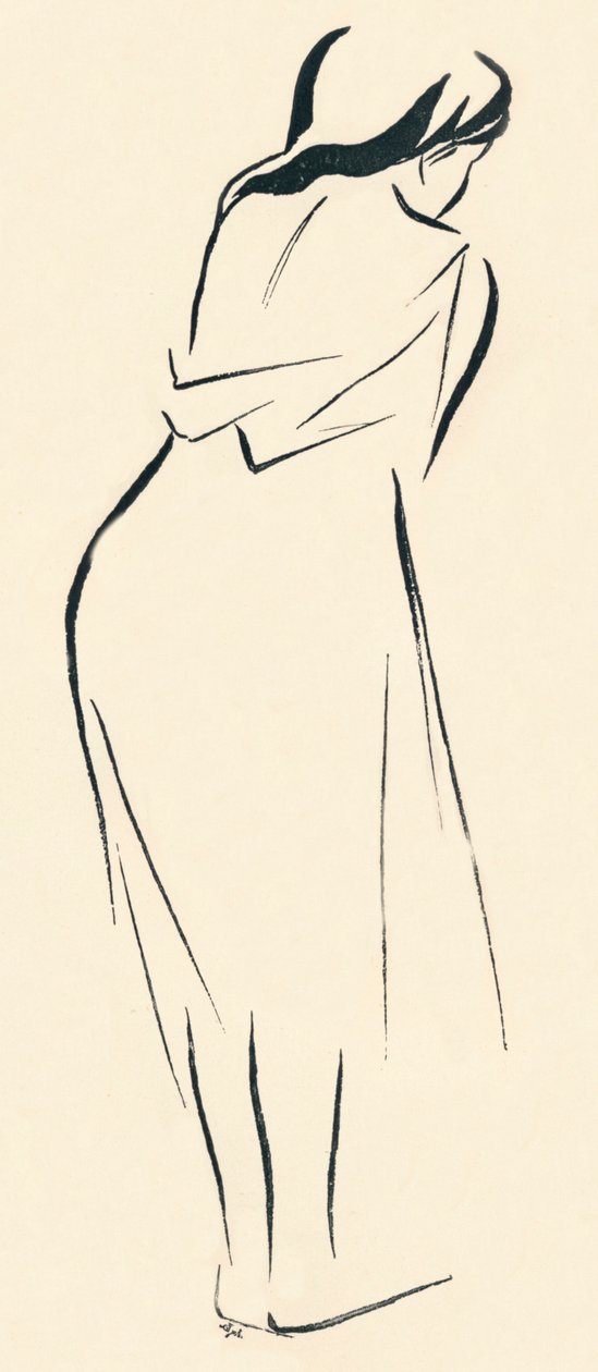 Studie i linje, c1898 af Jean Louis Forain