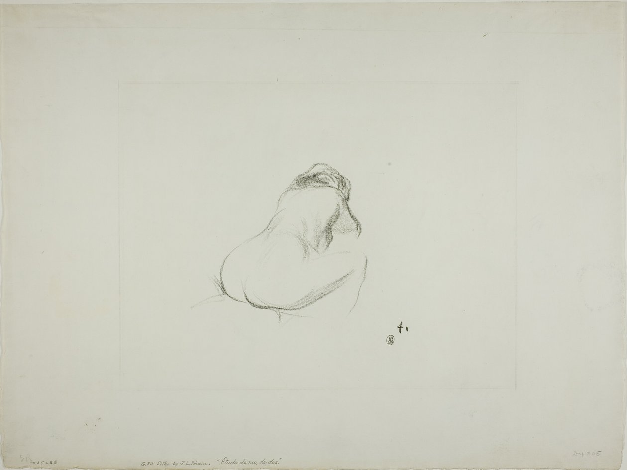 Studie af en nøgen kvinde, bagfra af Jean-Louis Forain