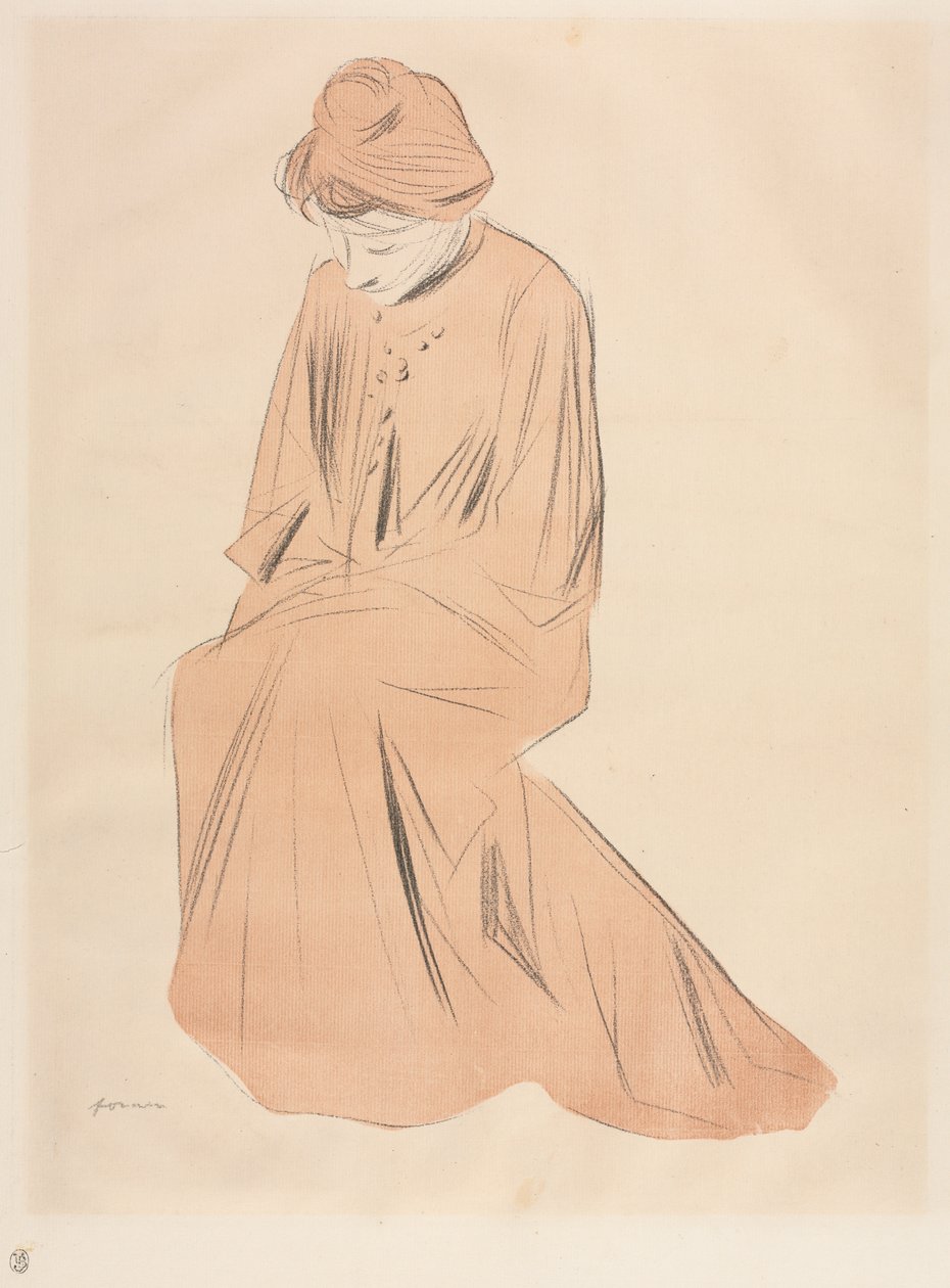 Studie af en siddende kvinde af Jean Louis Forain