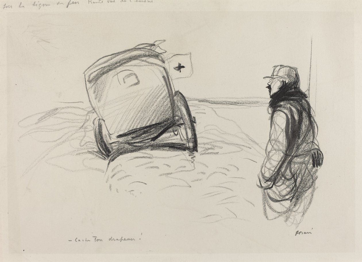 I skudlinjen, ca. 19141919. af Jean Louis Forain