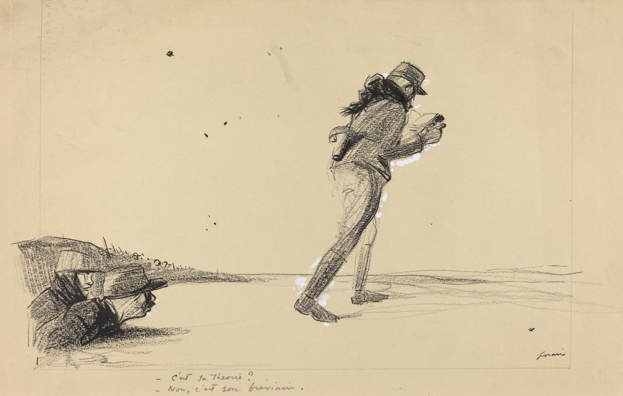 På forsiden. - Det er hans teori - Nej, det er hans brev., ca. 19141919. af Jean Louis Forain