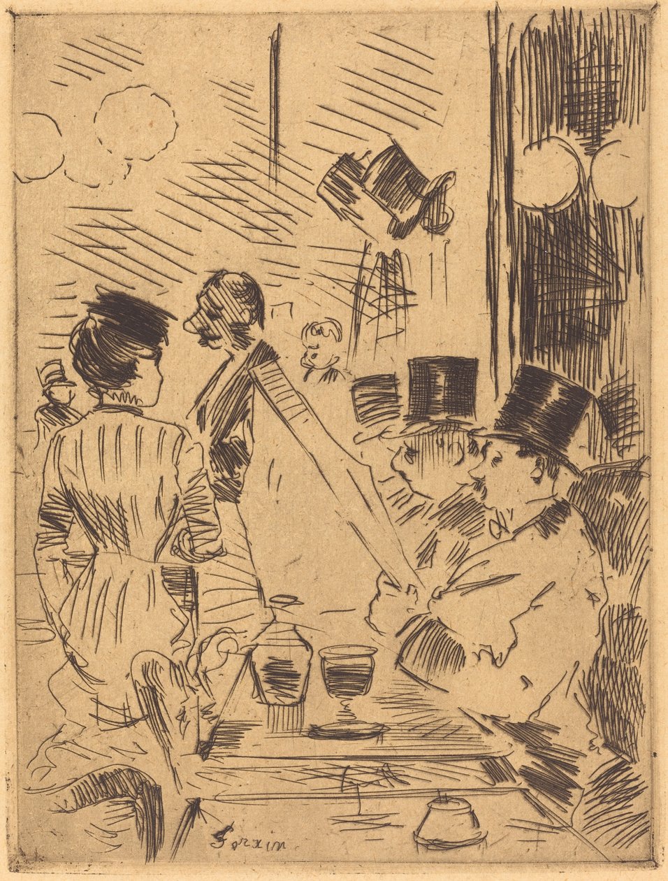 Cafeen i det nye Athen af Jean Louis Forain