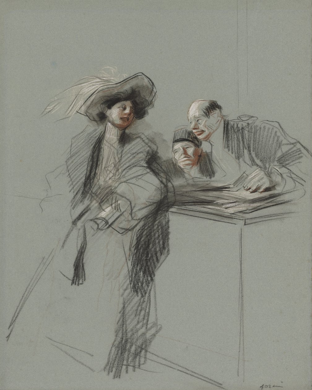 Kunden, fjerde kvartal 1800-tallet eller første tredjedel 1900-tallet. af Jean Louis Forain
