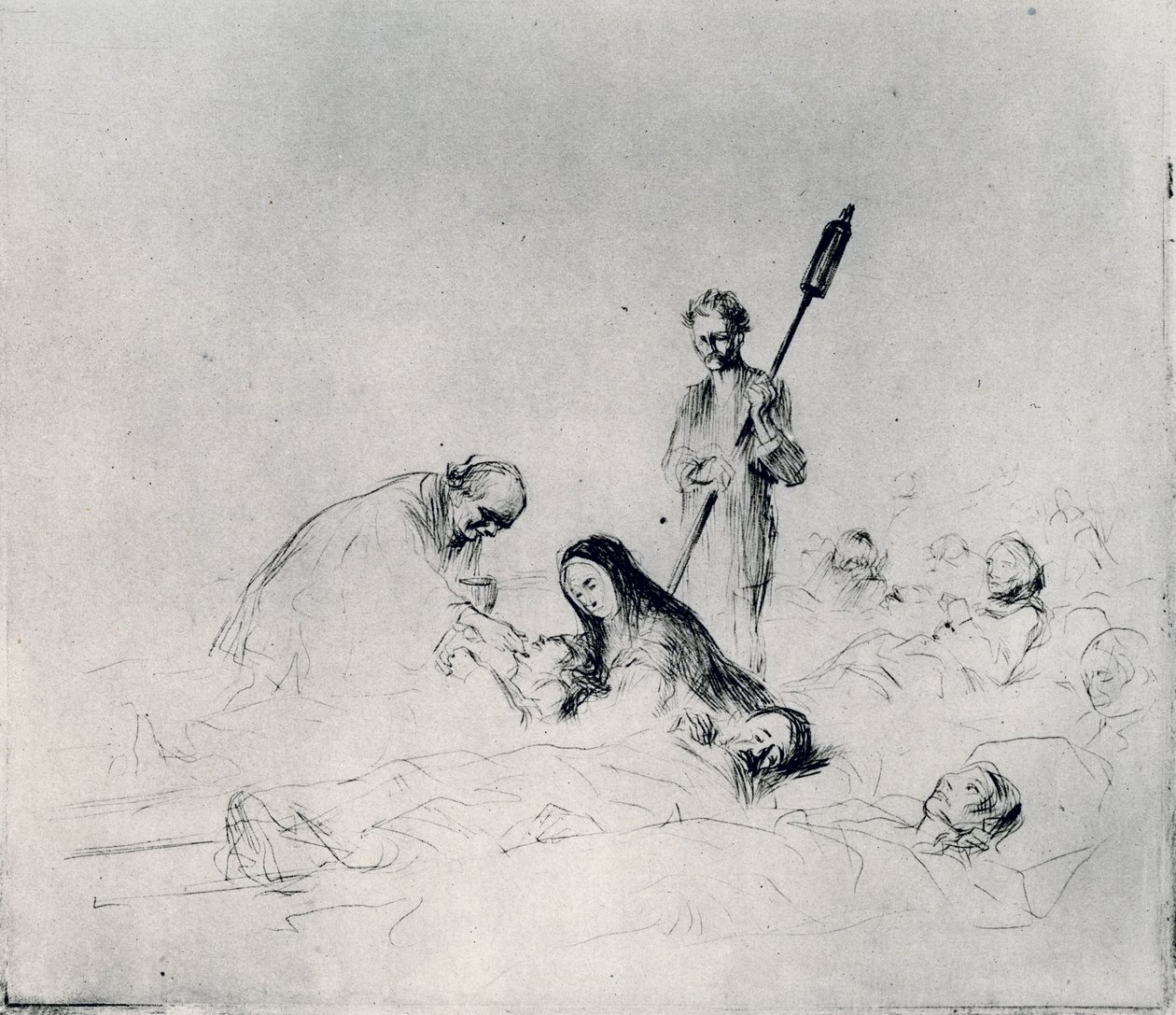 Patienternes fællesskab, 1925. af Jean Louis Forain