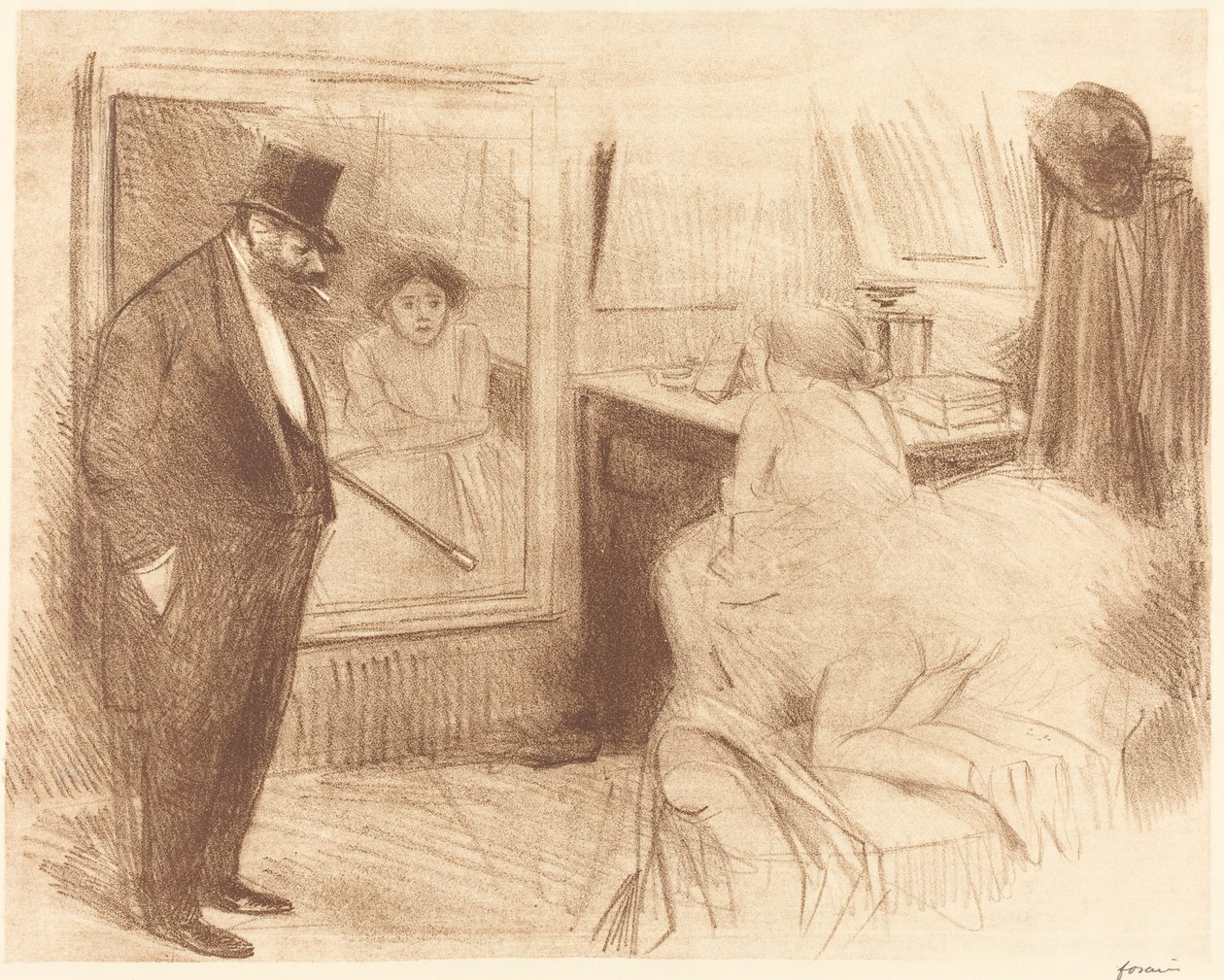 Danserens omklædningsrum (anden plade) af Jean Louis Forain