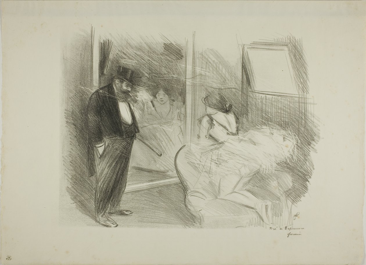 Danserens omklædningsrum, første tallerken af Jean Louis Forain