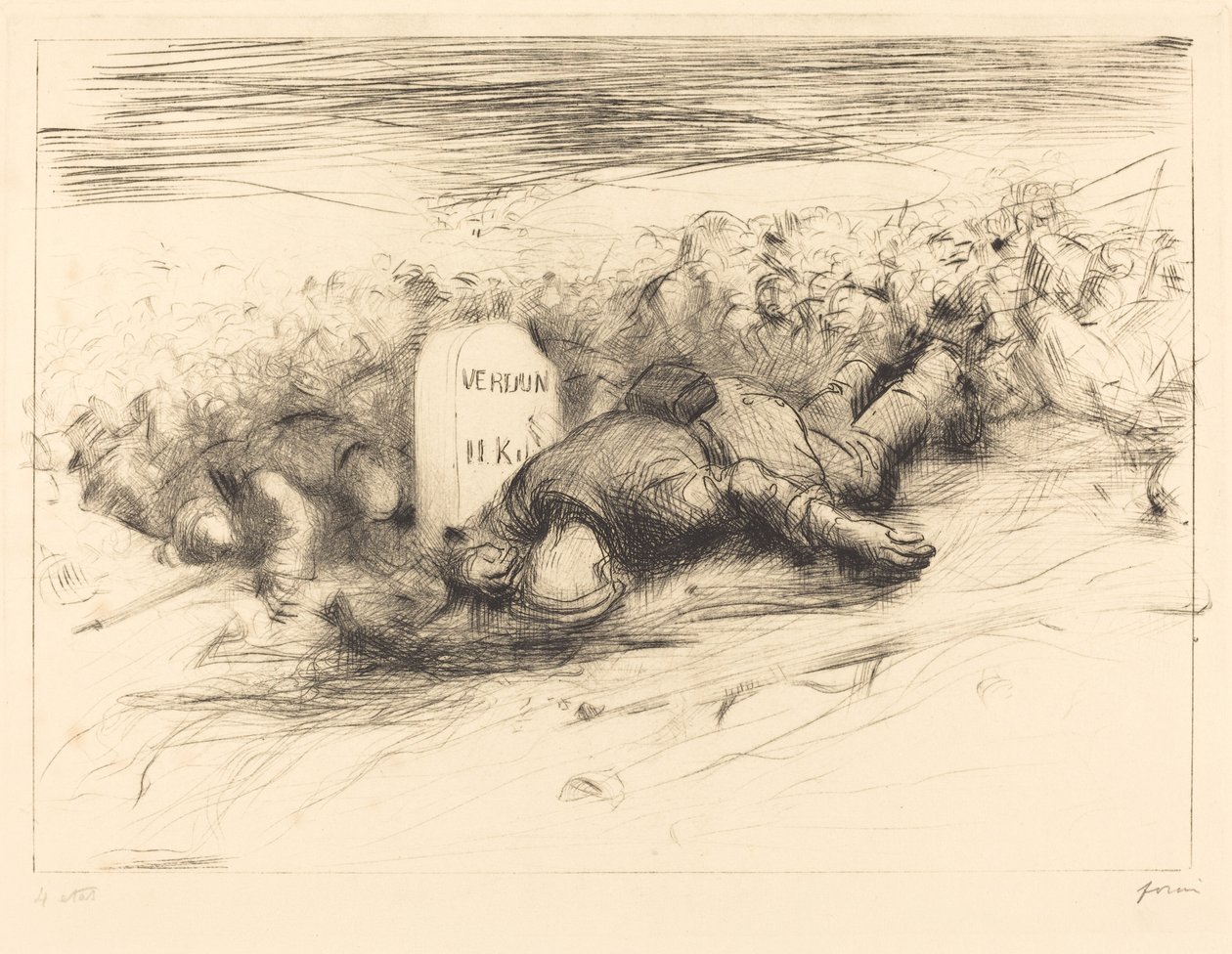 The End - Verdun af Jean Louis Forain