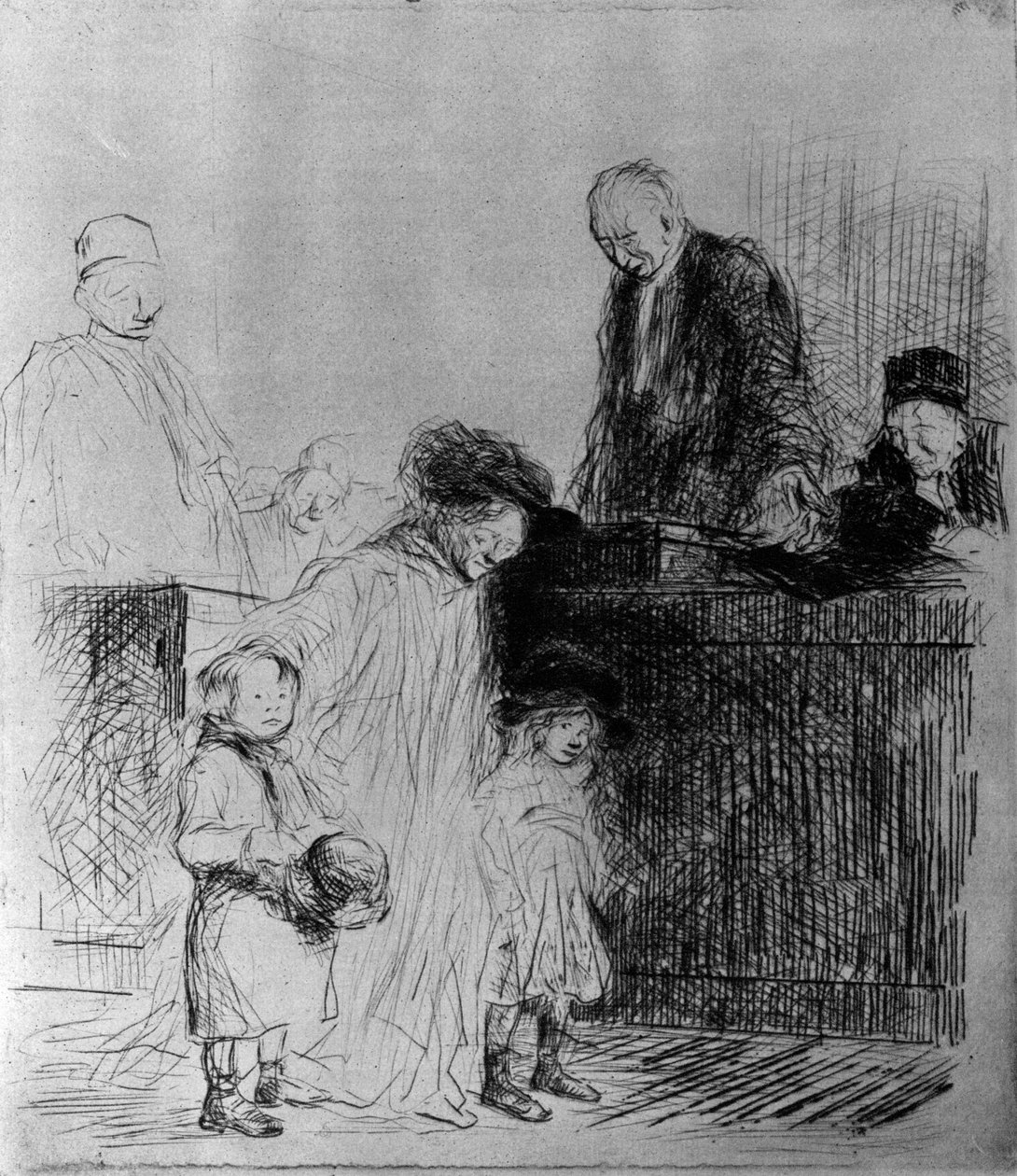 Publikums udgang, 1925. af Jean Louis Forain