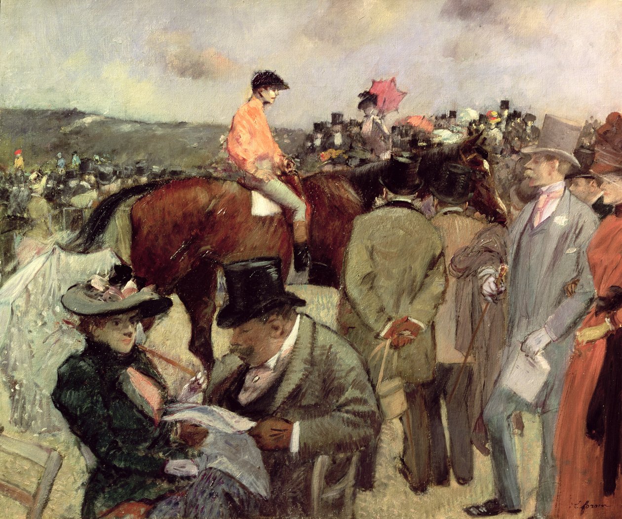 Hestevæddeløbet, ca. 1890 af Jean Louis Forain