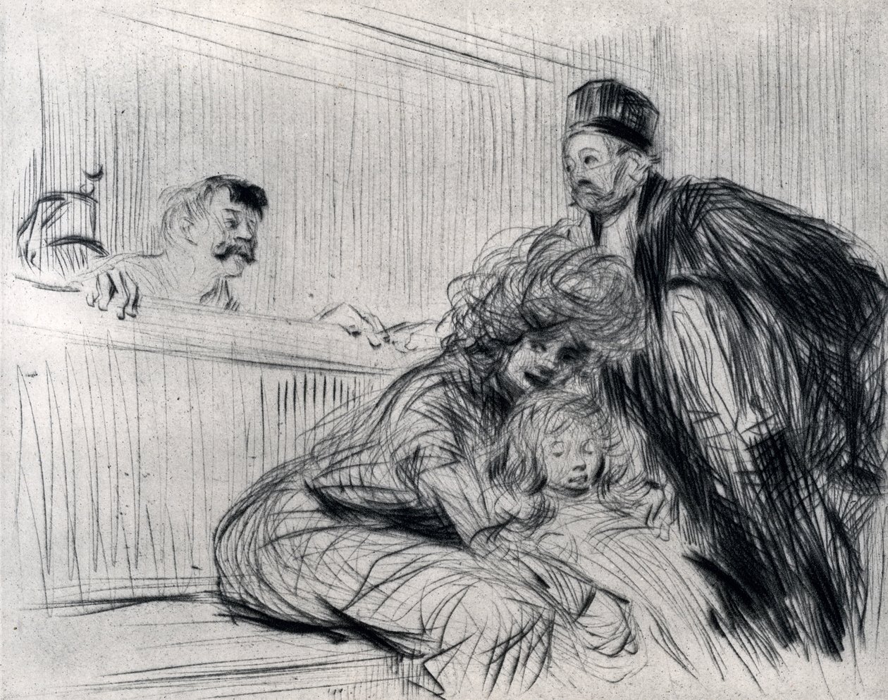 Advokaten taler med Prevenu, 1925. af Jean Louis Forain