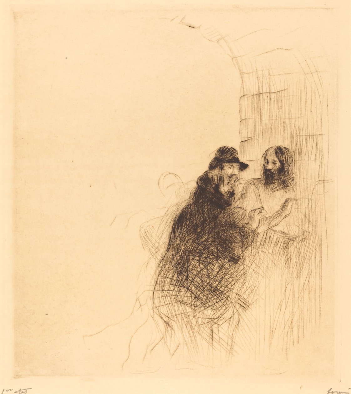 Mødet under buen (anden plade) af Jean Louis Forain