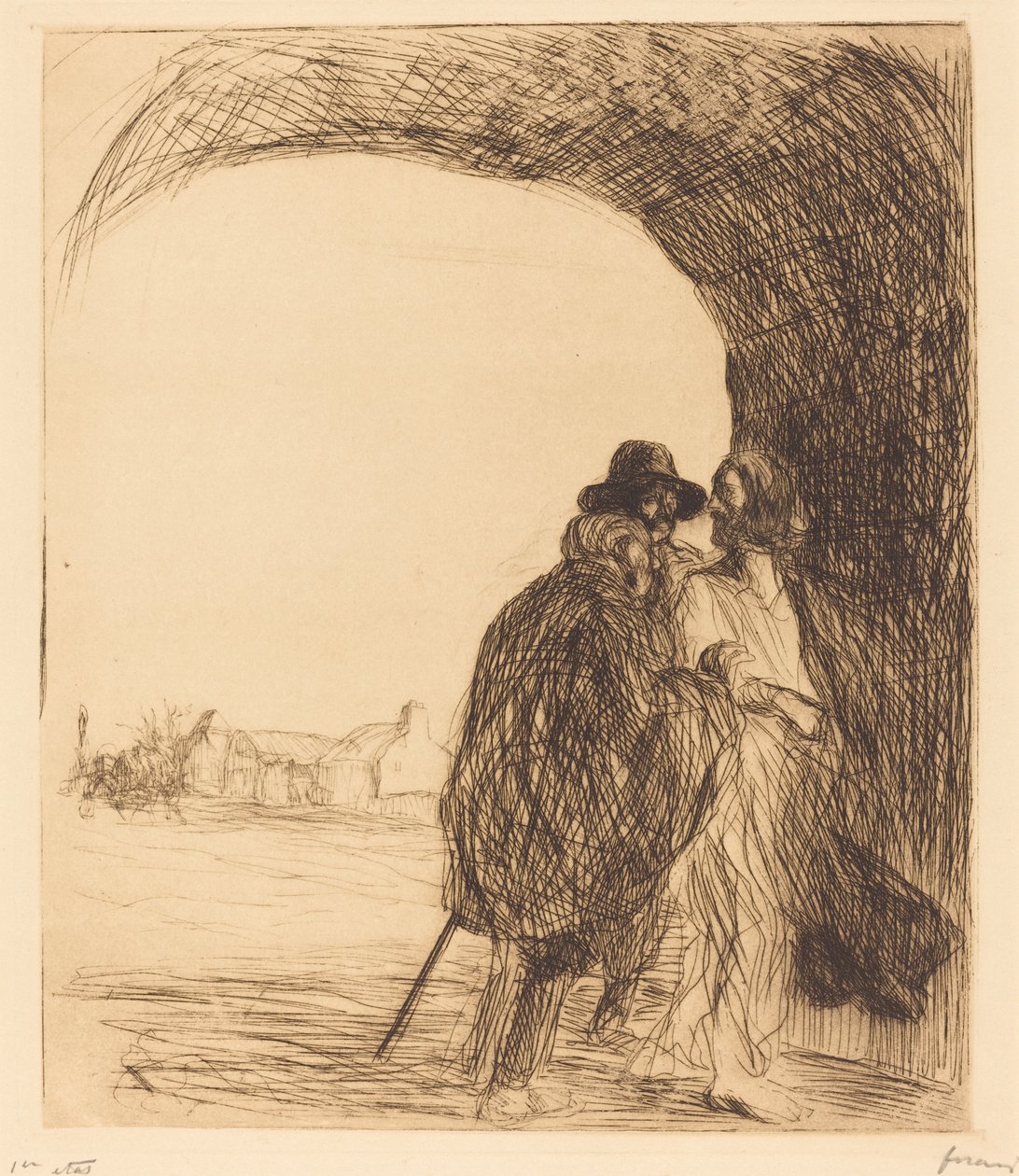 Mødet under buen (tredje plade) af Jean Louis Forain