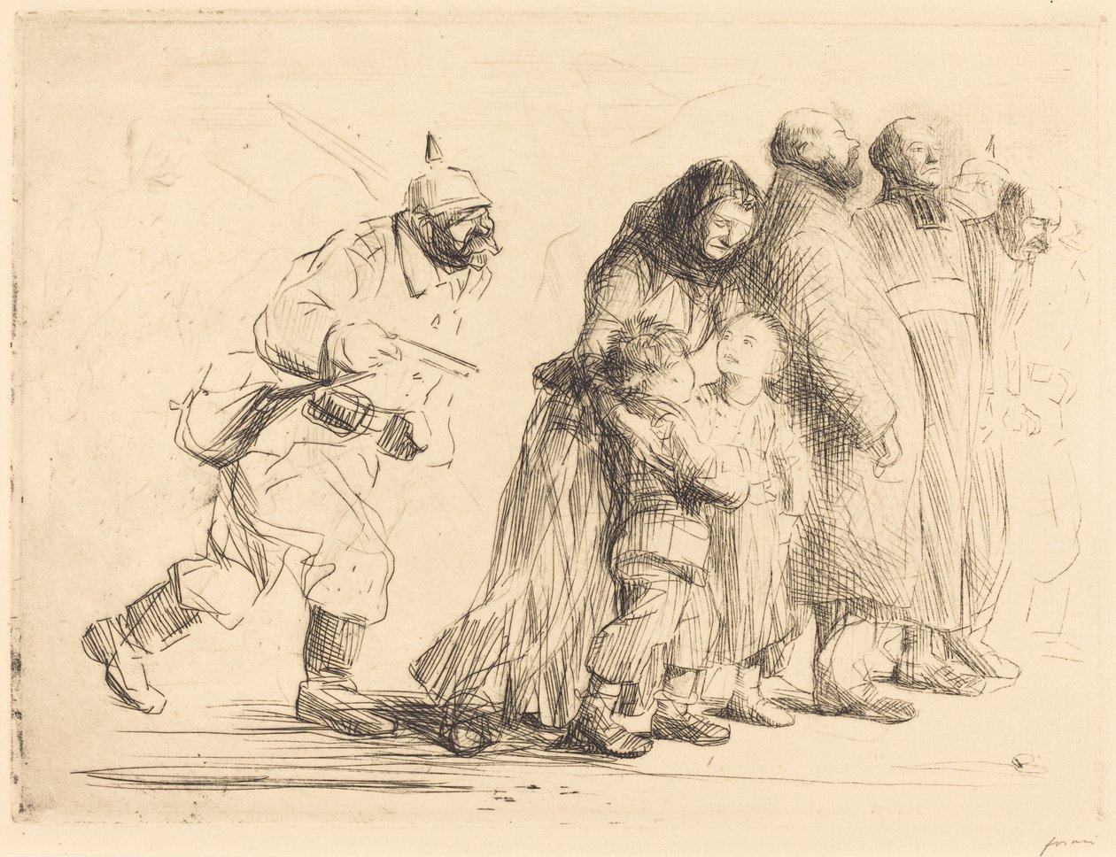 The Notables (stor tallerken) af Jean Louis Forain