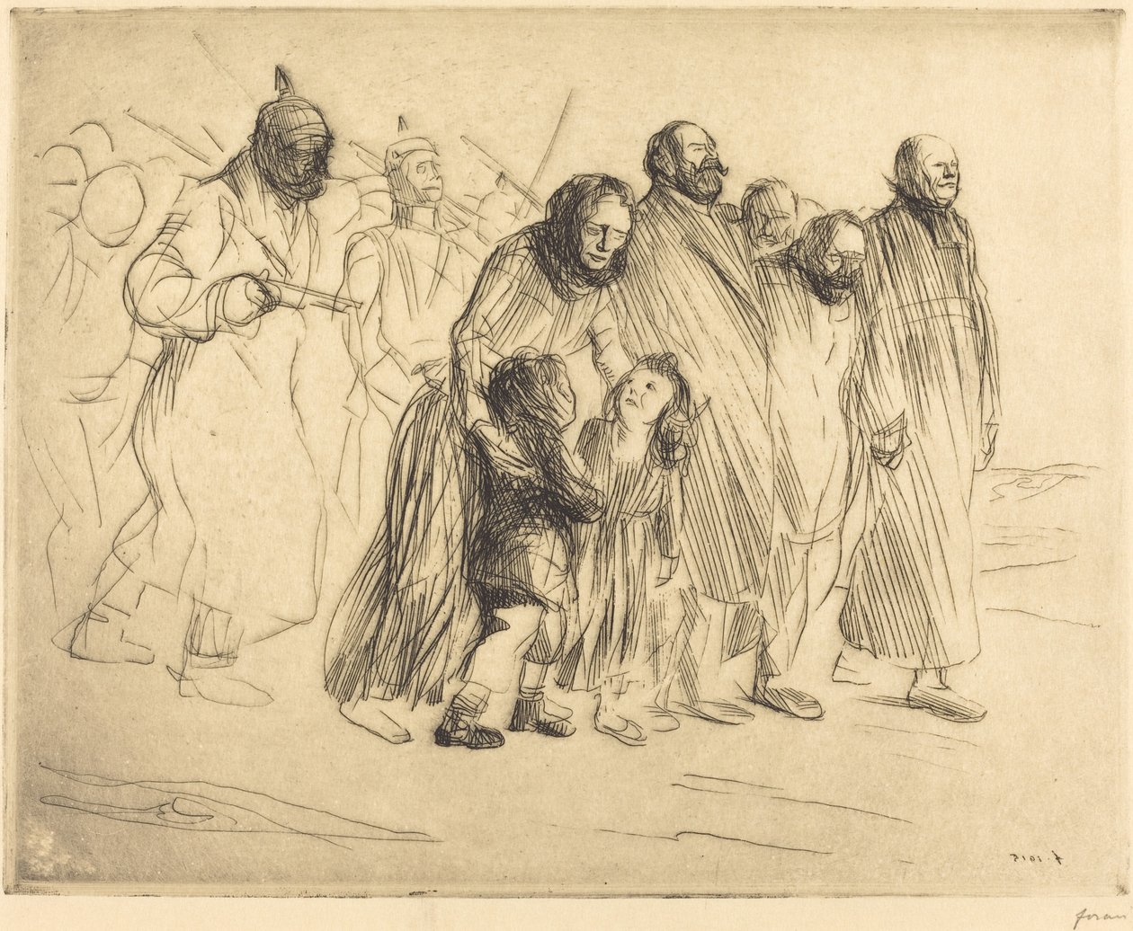 The Notables (lille tallerken) af Jean Louis Forain