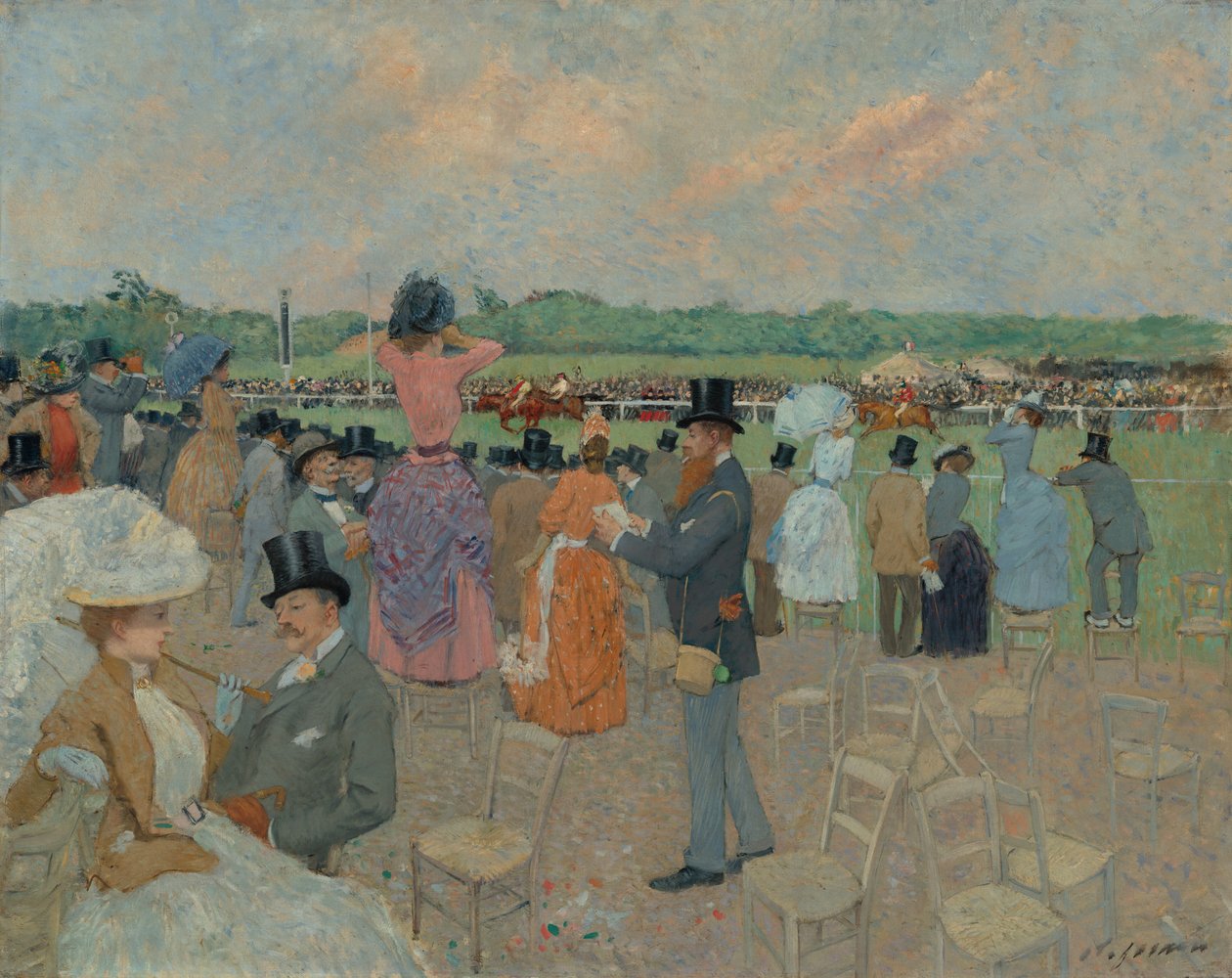 Løbene i Longchamp af Jean Louis Forain