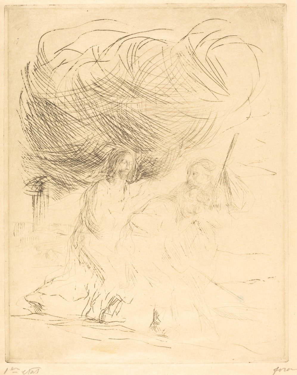 Vejen til Emmaus (anden plade) af Jean Louis Forain