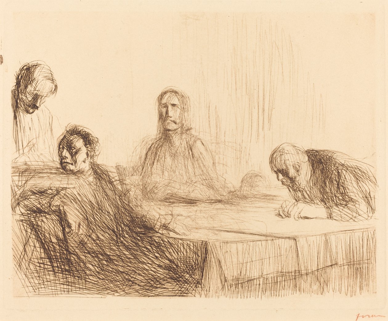 Nadveren i Emmaus (anden tallerken) af Jean Louis Forain