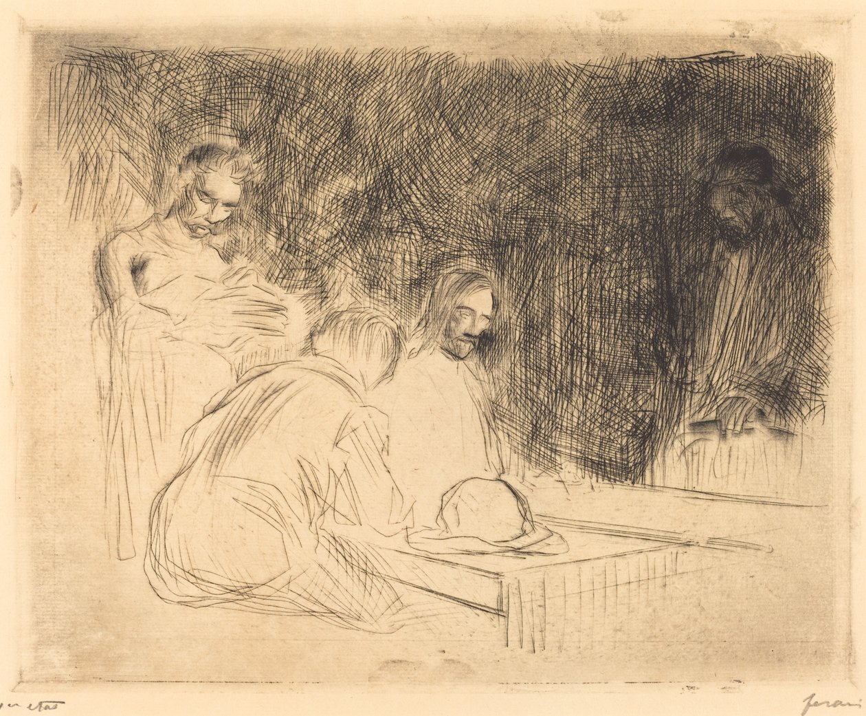 Nadveren i Emmaus (tredje tallerken) af Jean Louis Forain