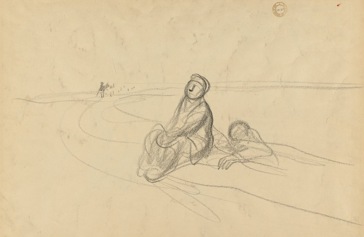 To figurer på en vej (verso) af Jean Louis Forain