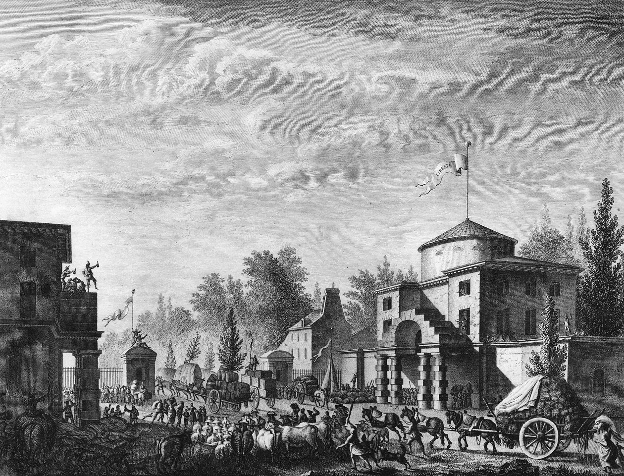 Franske revolution: Gratis adgang til barrieren i Paris den 1. maj af Jean Louis II (after) Prieur