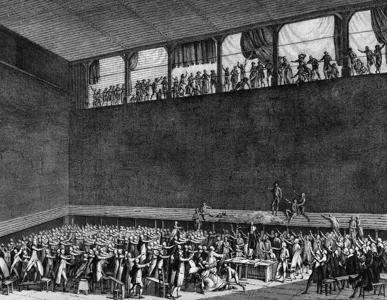 French Revolution: Oath of palm-spil den 20. juni af Jean Louis II (after) Prieur