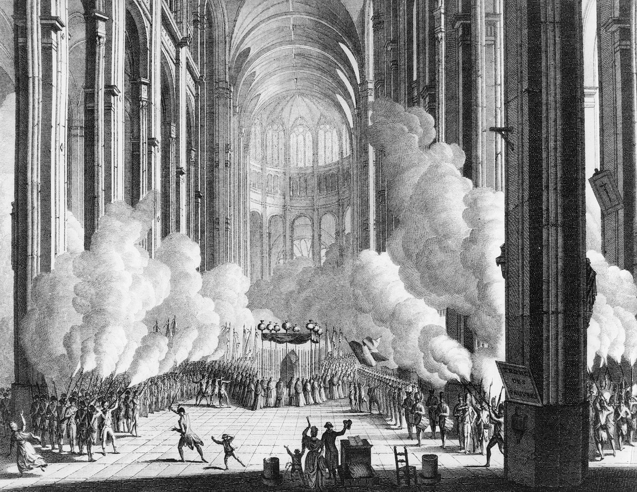 Franske revolution: Obseques of Honore Gabriel (Honore-Gabriel) Riqueti, jarl af Mirabeau (1749-1791) 4. april af Jean Louis II (after) Prieur