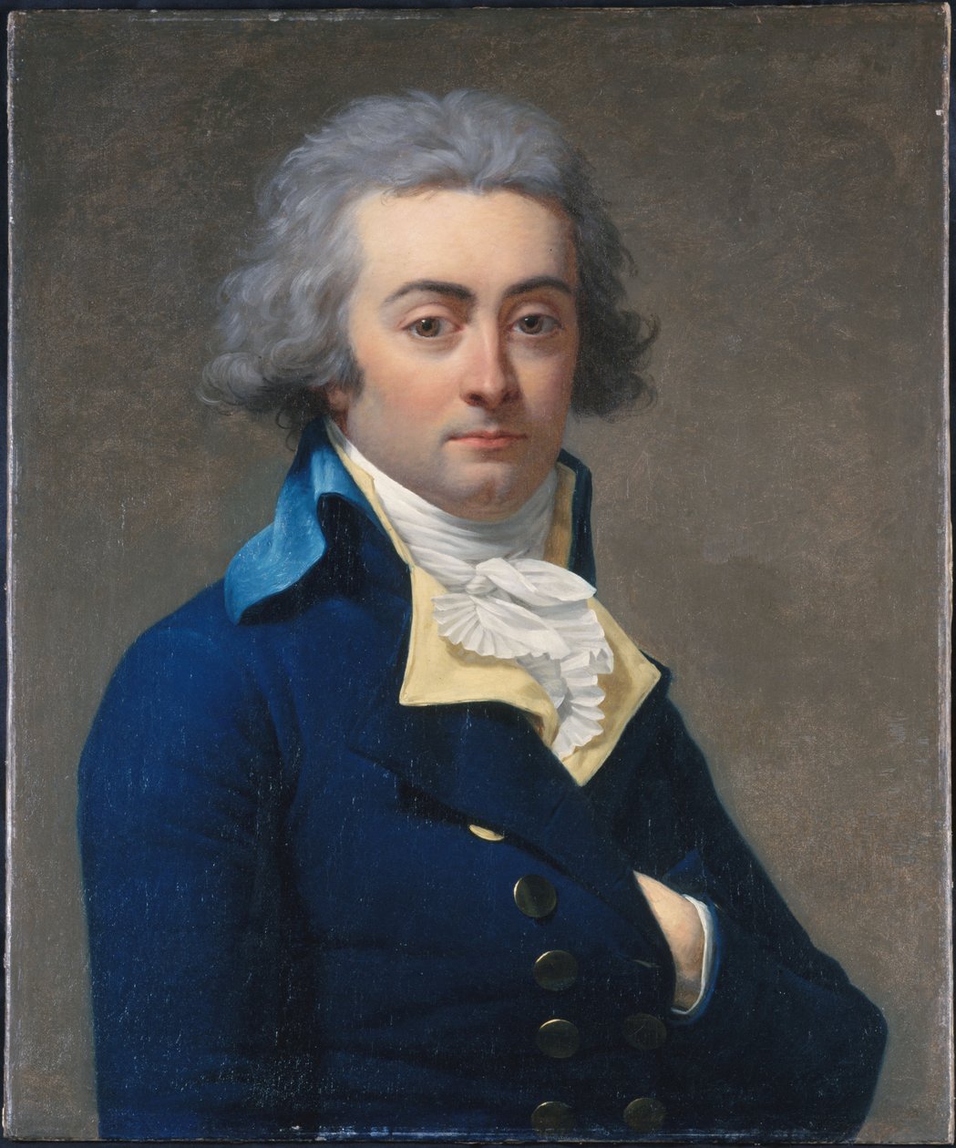 Fransk: Portrait de Marie-Jean Hérault de Séchelles (1759-1794) Portræt af Marie-Jean Hérault de Séchelles af Jean Louis Laneuville