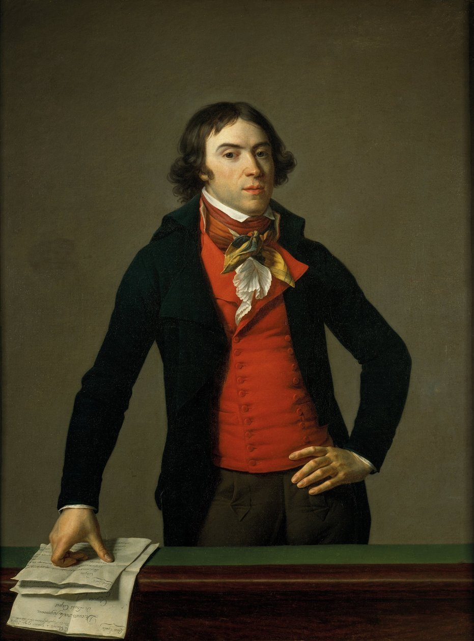 Portræt af Bertrand Barère de Vieuzac (1755-1841), fransk revolutionær politiker og engelsk spion af Jean Louis Laneuville
