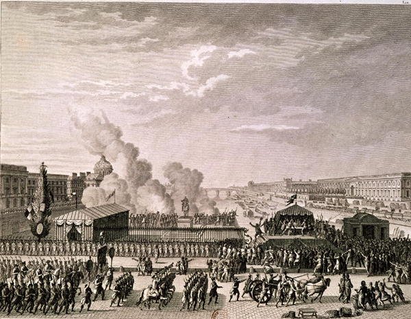 Proklamation af faren for hjemlandet, 22. juli 1792, indgraveret af Pierre Gabriel Berthault (1737-1831) af Jean Louis Prieur